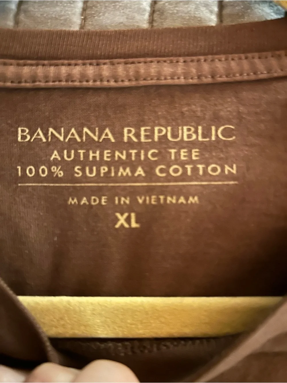 Banana Republic Men's Chocolate Brown Pocket Tee